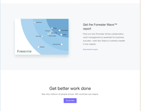 Asana Landing Page